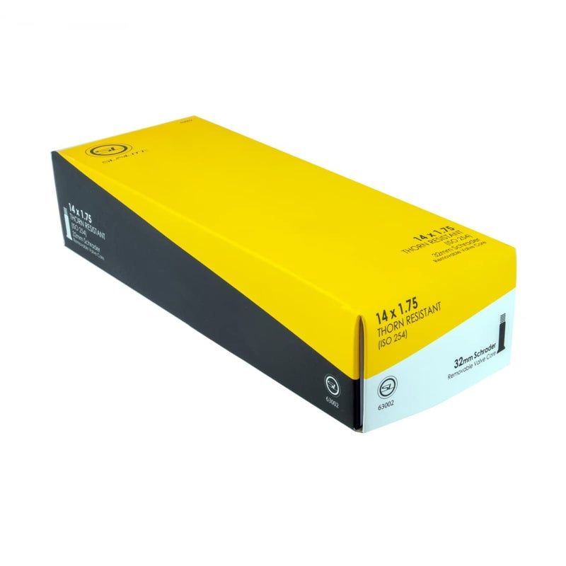 Sunlite Thorn Resistant Schrader Valve Tube, 14 x 1.75 / 32mm, Black - Image 1